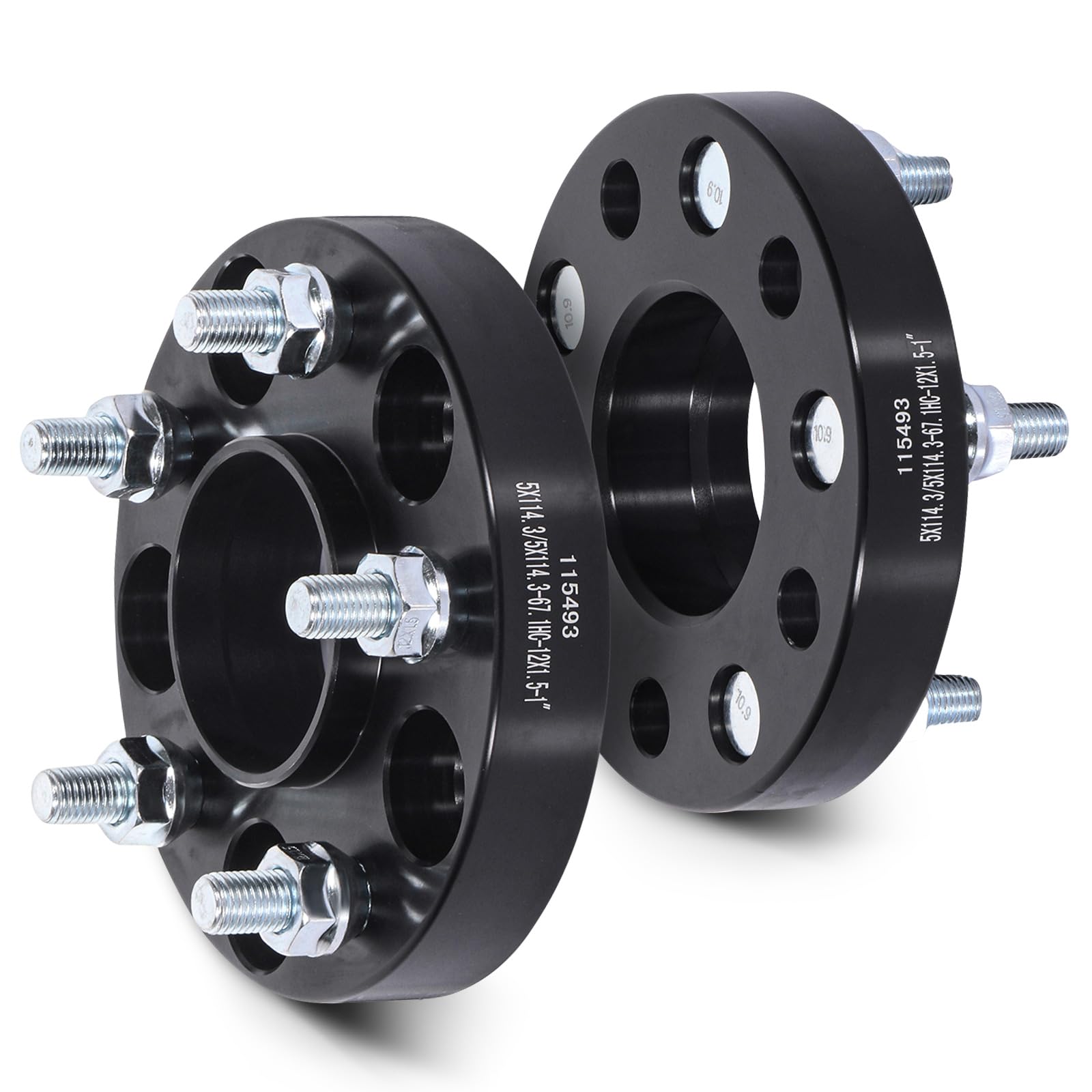 SCITOO 2Pcs 5x4.5 Wheel Spacers 1 inch for Hyundai/for Honda Black