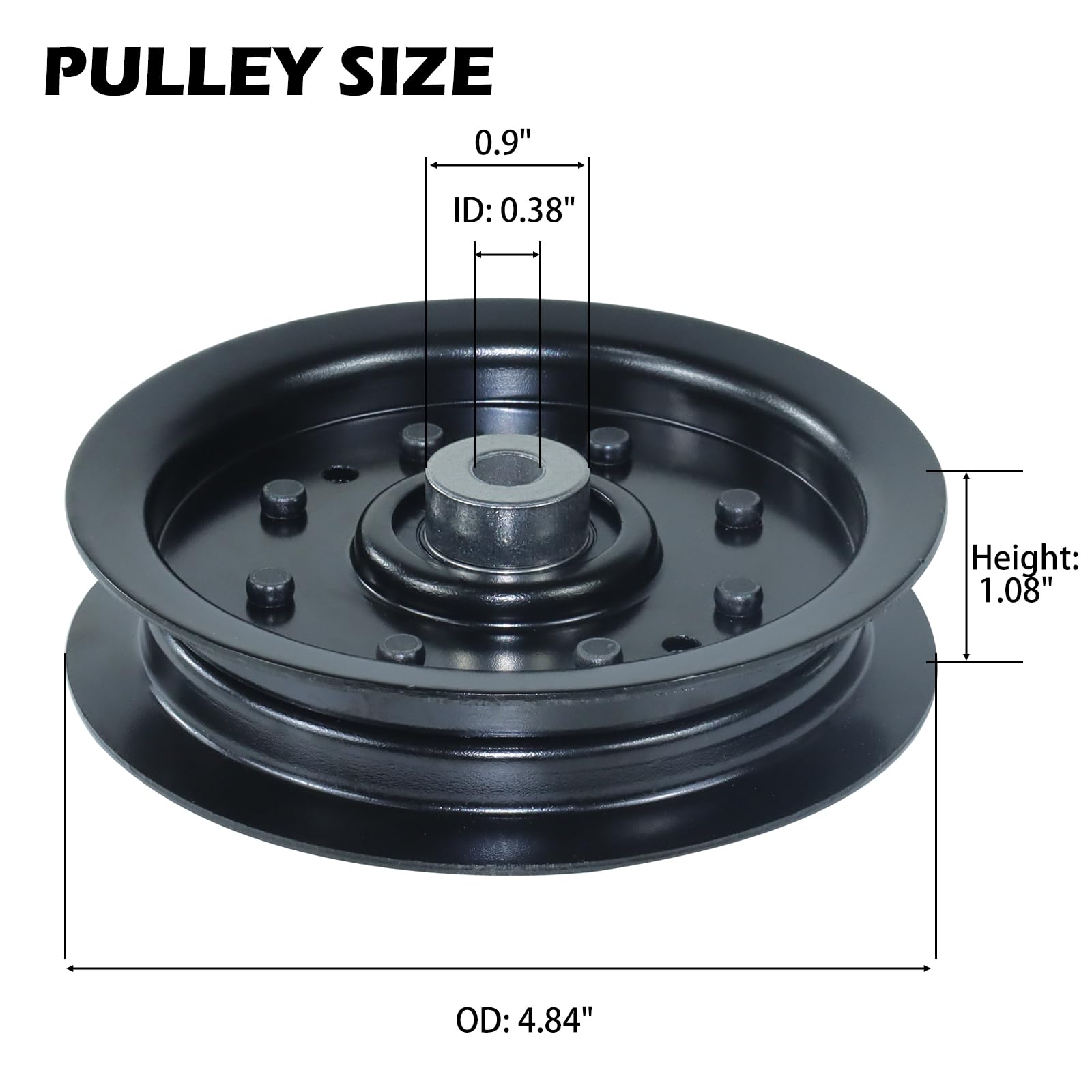 Riding Mower Troy Bilt Pulley Replacement 2-Pack Idler Pulley