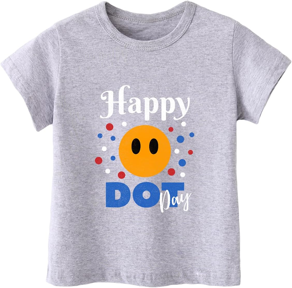 Toddler Boys Girls Dot Day Shirt Kids Polka Dot Shirts Happy International Dot Day T-Shirt 2025 Short Sleeve Cotton Tee 2T-8Y