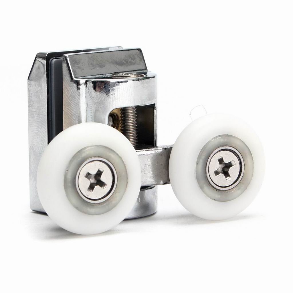 Rodamientos Mampara Ducha,Ruedas Mamparas Paquete de 2pcs 23mm Puerta de Ducha Rodillos/Rodillos/Ruedas Tops Twin for Puertas correderas