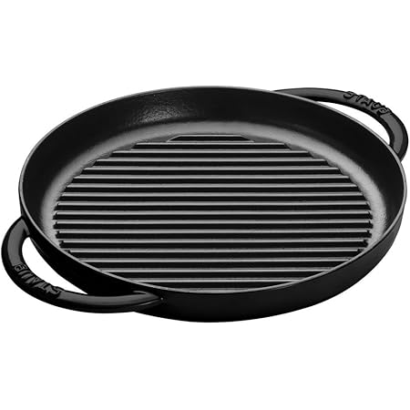 STAUB Cast Iron Pure Grill Pan, 10-inch, Black Matte