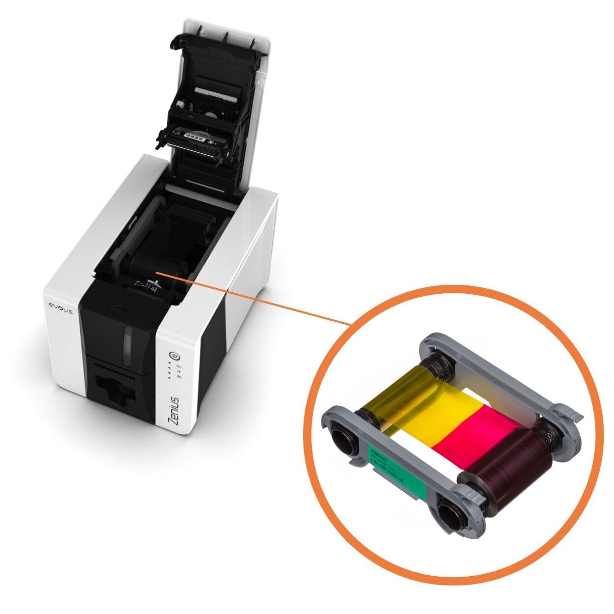 Evolis Primacy 2 Nastro a inchiostro YMCKO [R5F208E100] per un massimo di 300 carte