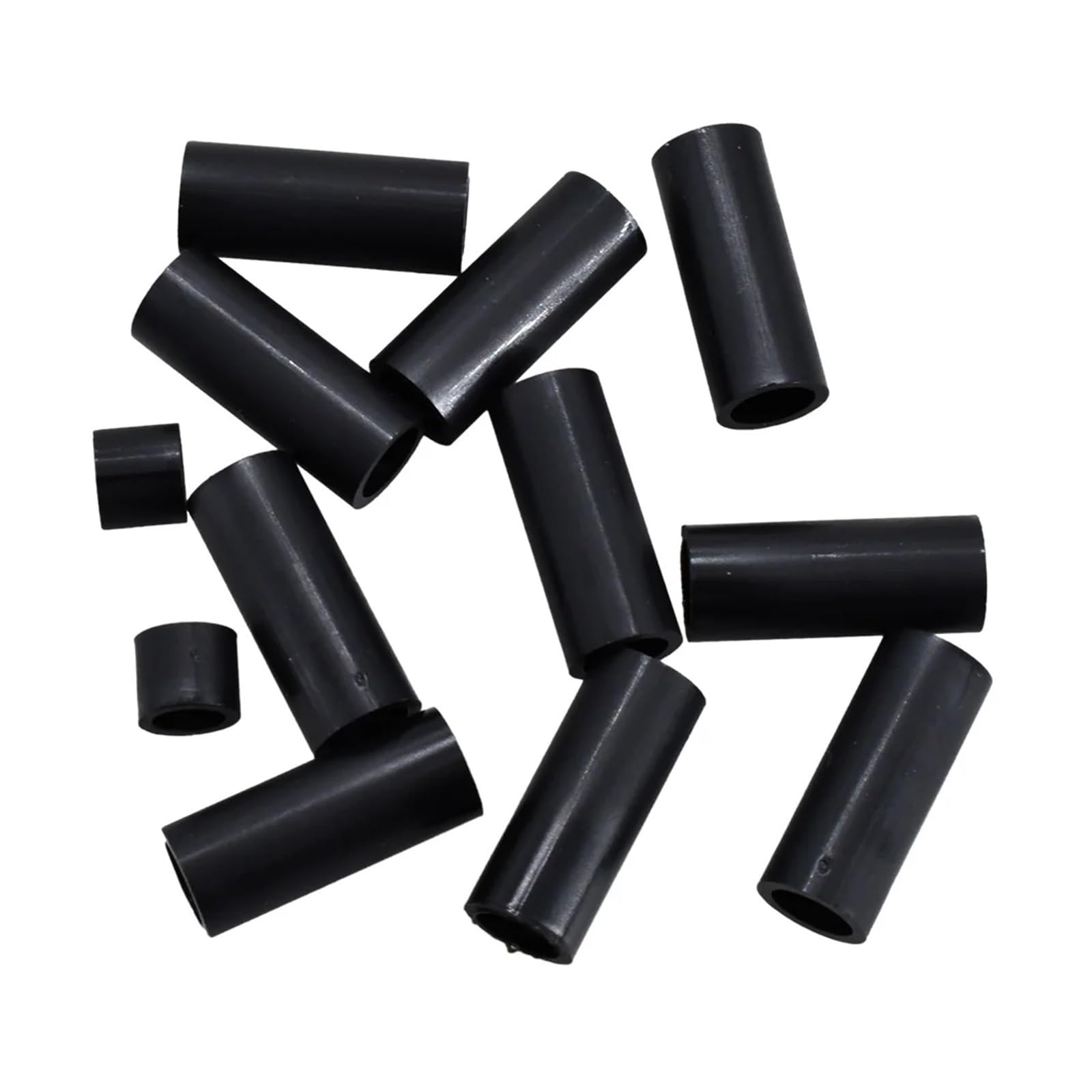 Abstandshalter, Abstandsbolzen, Unterlegscheibe, runde Säulen, schwarzes ABS, Nylon, hohl, ohne Gewinde, Abstandshalter for Leiterplattenhalterung, 100–1000 Stück(18mm(200Pcs),M8.2 (OD14))