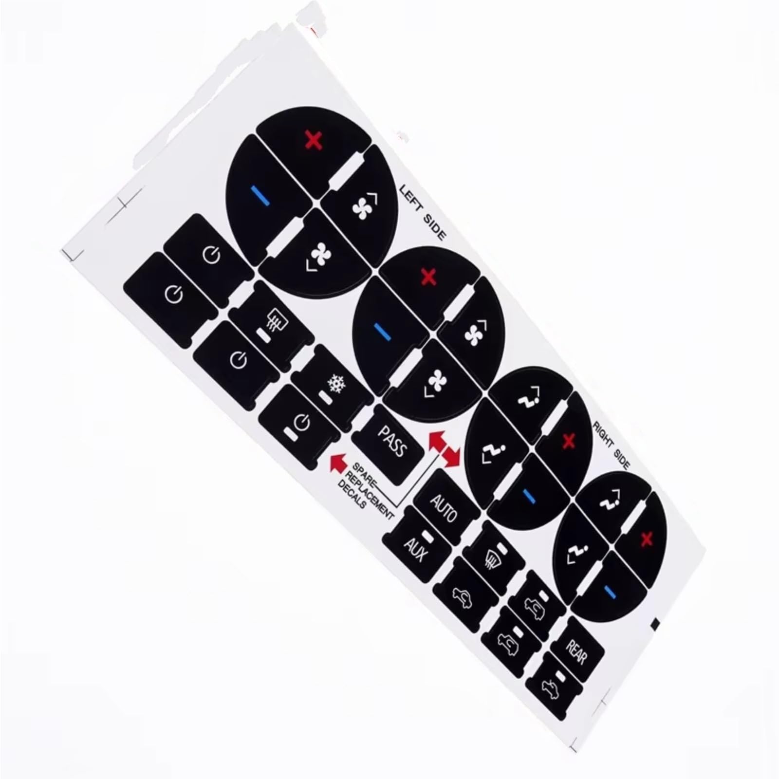 Modification Interior Compatible with Chevy for Avalanche LT LTZ 2007 2008 2009 2010 2011 2012 2013 Car Radio Air Condition Control Button Sticker AC Climate Control Button Sticker