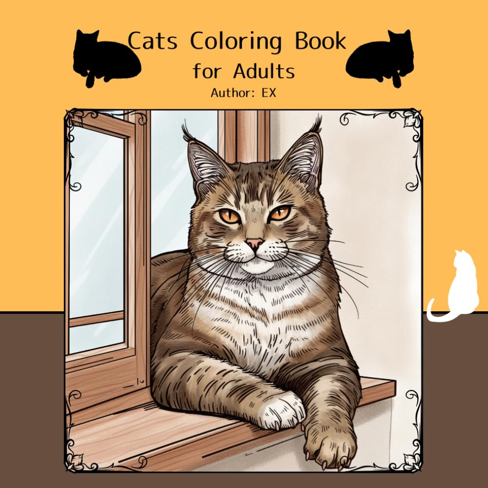 Cats Coloring Book for Adults
