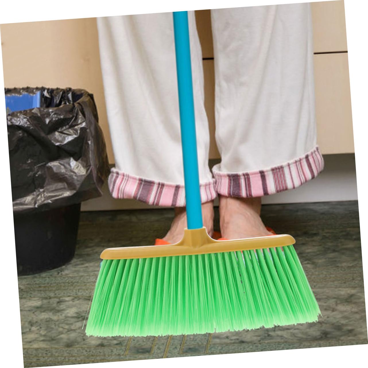 NULYLU 2pcs Heavy Duty Plastic Broom Head Replacement for Home Office Garden Durable Sweeper Accessory for Outdoor Cleaning and Maintenance Design