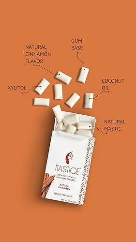 Miniatura 4 de Mastiqe - Goma de mascar dura sin azúcar con masilla natural (canela, 20 unidades)
