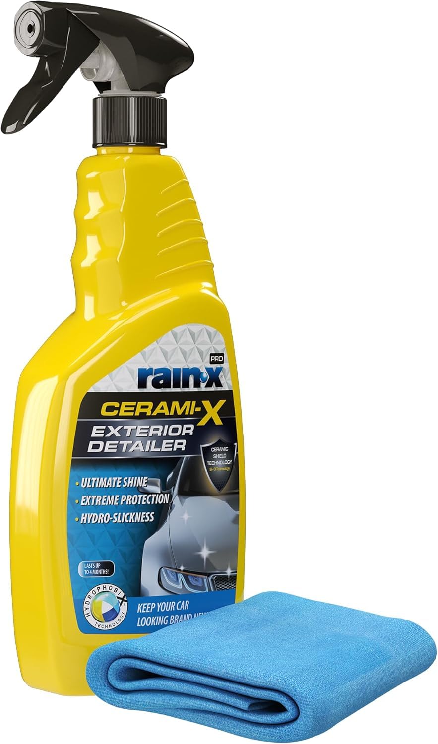 Rain-X Cerami-X Revêtement Céramique + Chiffon Microfibre Auto - 750 ml | Rain-X Cerami-X Revêtement Céramique + Chiffon Microfibre Auto - 750 ml