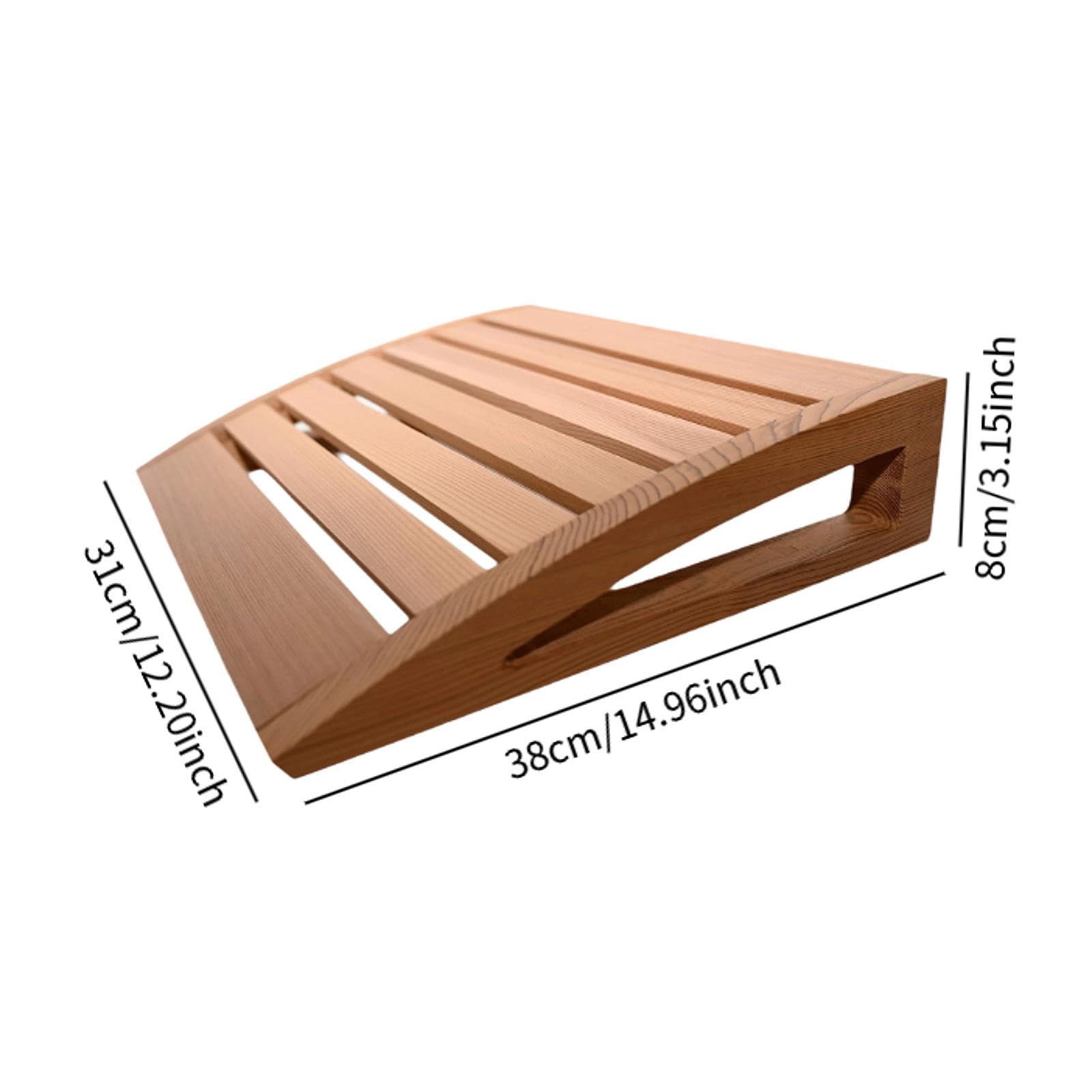 LOVIVER Holzkopfstütze Sauna Saunakissen Holzkissen Ausstattung Ergonomische Holzstütze Nackenstütze für Damen Herren, Baden, Winter