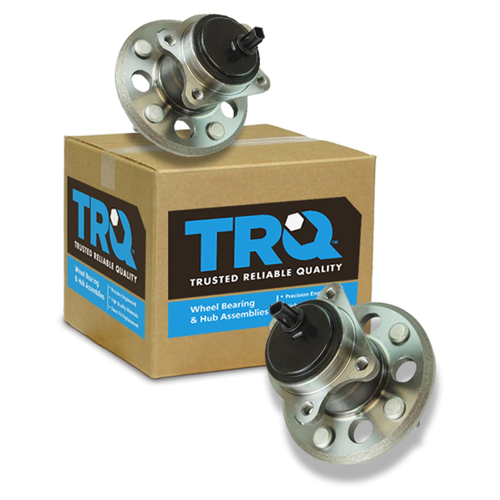 TRQ Rear Left and Right Wheel Bearing and Hub Assembly Set 2 Piece