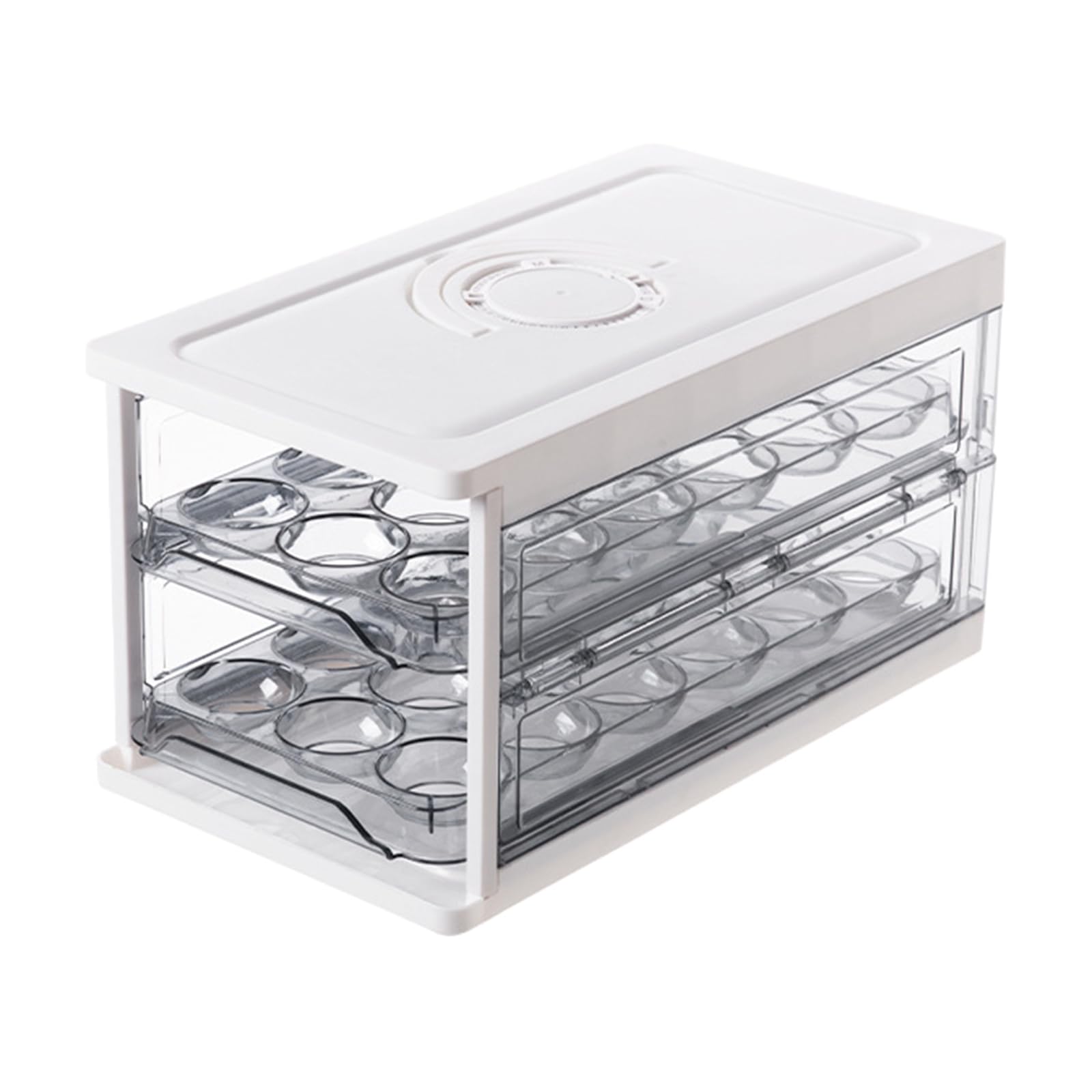 Kahdgss Multicolor Fridge Eggs Storage Holder, 32 Eggs Container With Lid Handle For Refrigerator Eggy Tray For Kitchen Storage Container With Lid And Handle