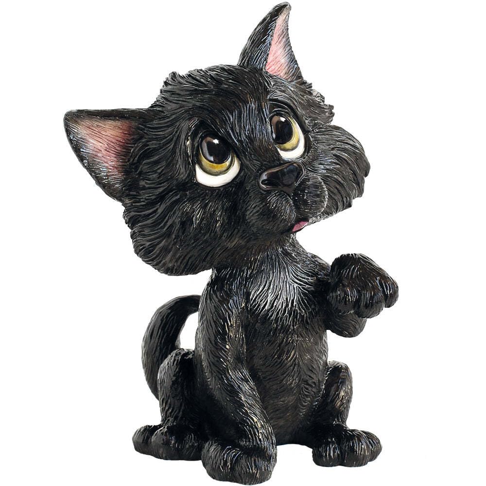 Little Paws Black 3043 Lucky Cat Figurine, Height 15Cm