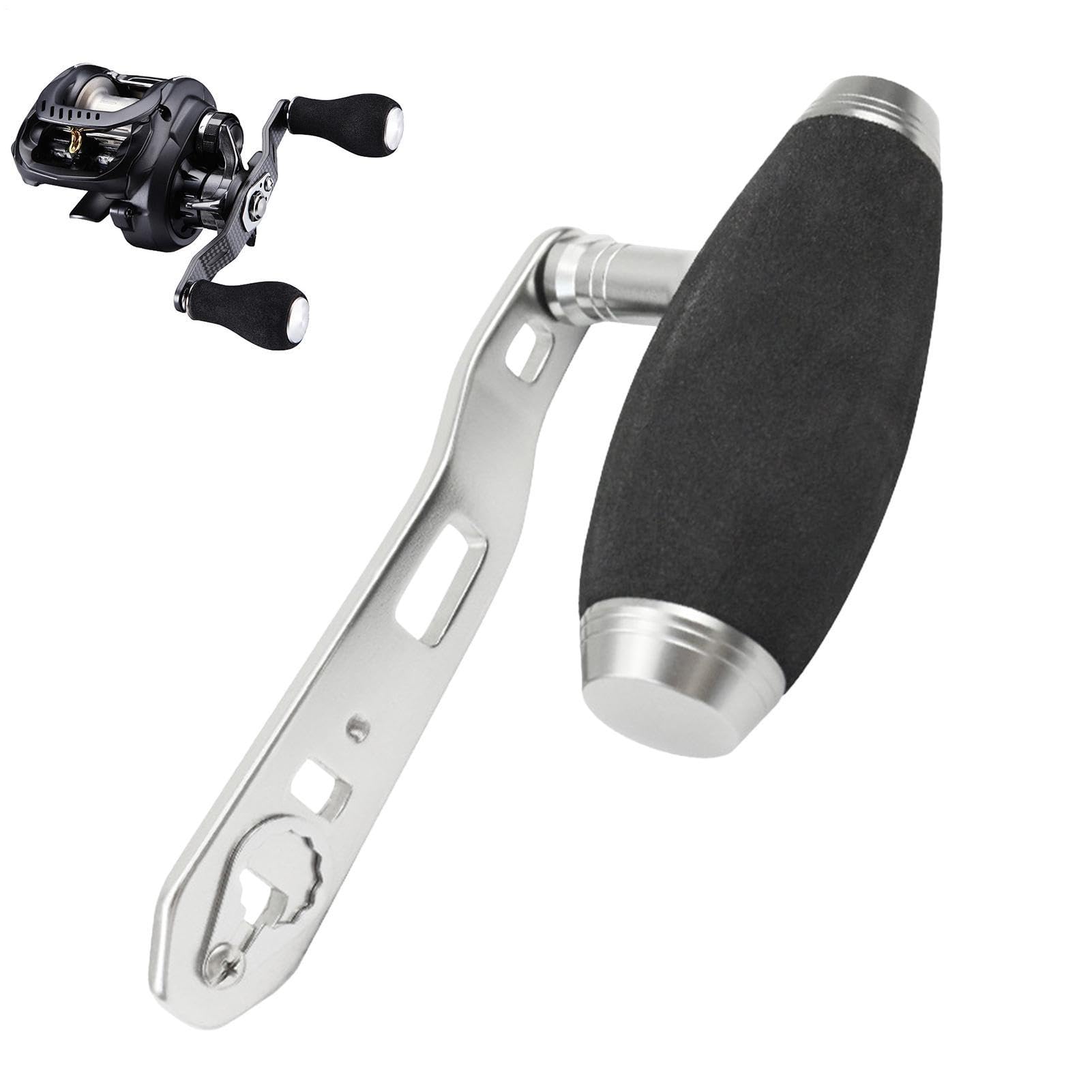 Poignée de moulinet de pêche – Plástique universelle, manivelle électrique, poignée de rechange de moulinet rotatif, pièce d'engrenage en eau salée durable, bras de rotation lisse | Accessoire de mise