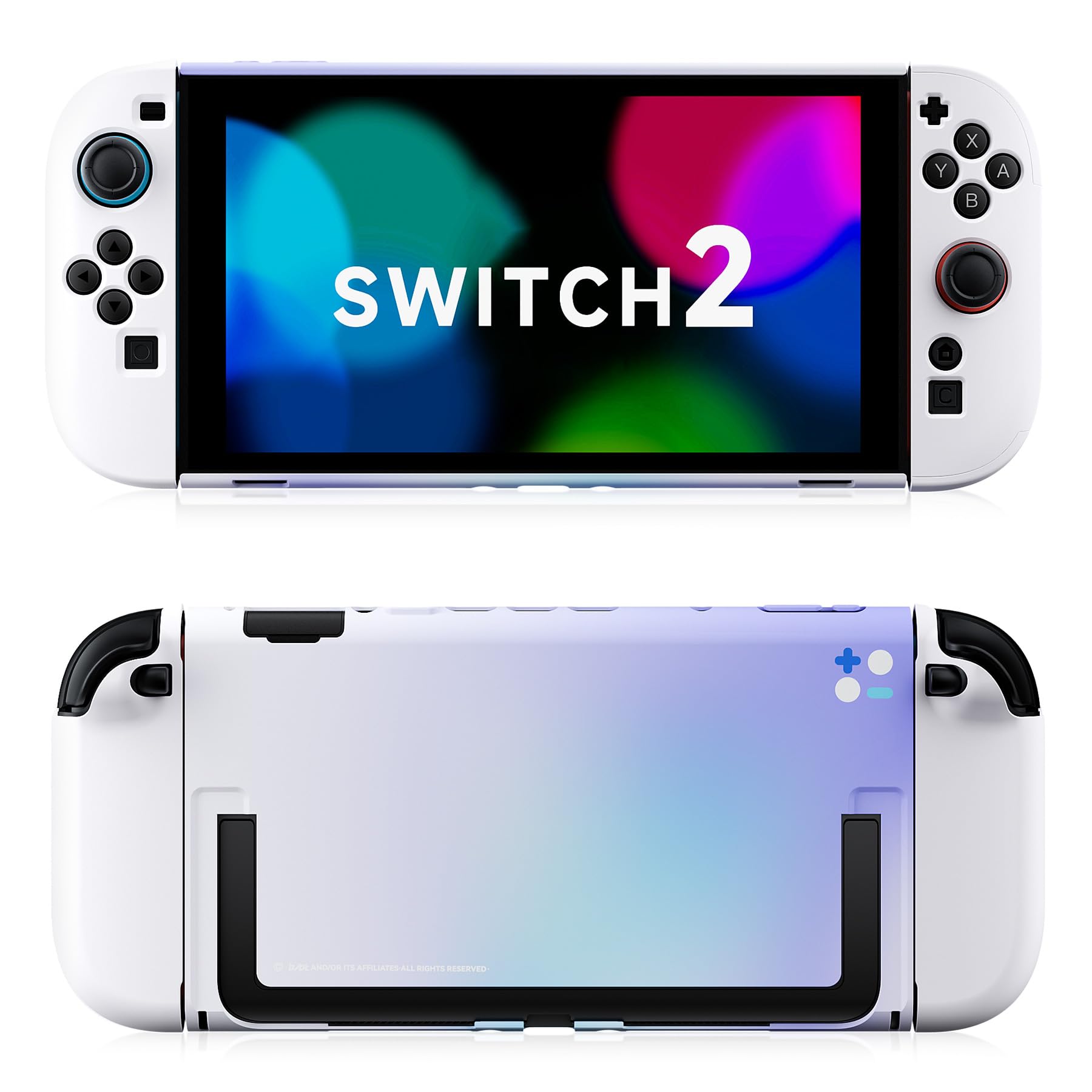 Nintendo Switch 2 Protective Cover PC Hard Case Dock Compatible Light Blue