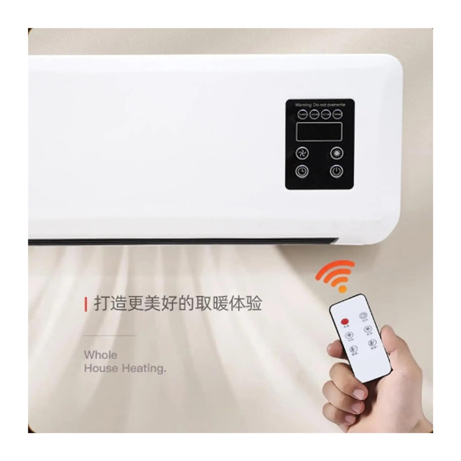 Mini aire acondicionado dividido, sistema de bomba de calor, calentador de aire portátil, temporizador montado en la pared, inteligente for el hogar, sala de estar y dormitorio(EU Plug with Hanger)