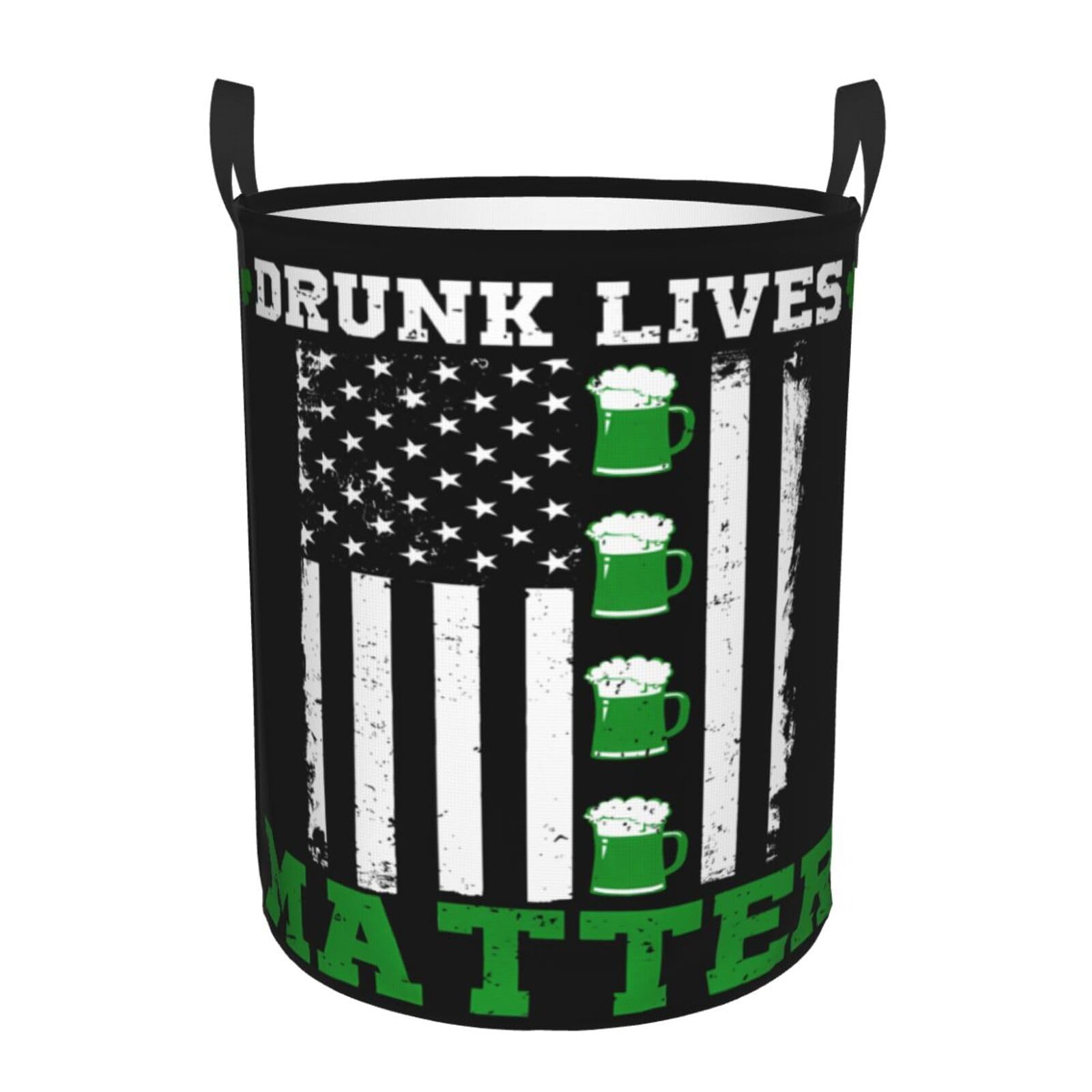 Cesta Bucato 40X50cm Drunk Lives Matter American Flag St Patrick Day