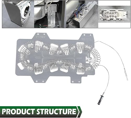 Miniatura 4 de GRAND ORANGE DC47-00019A Elemento calefactor de secadora compatible con Samsung Whirlpool Reemplazo 35001247