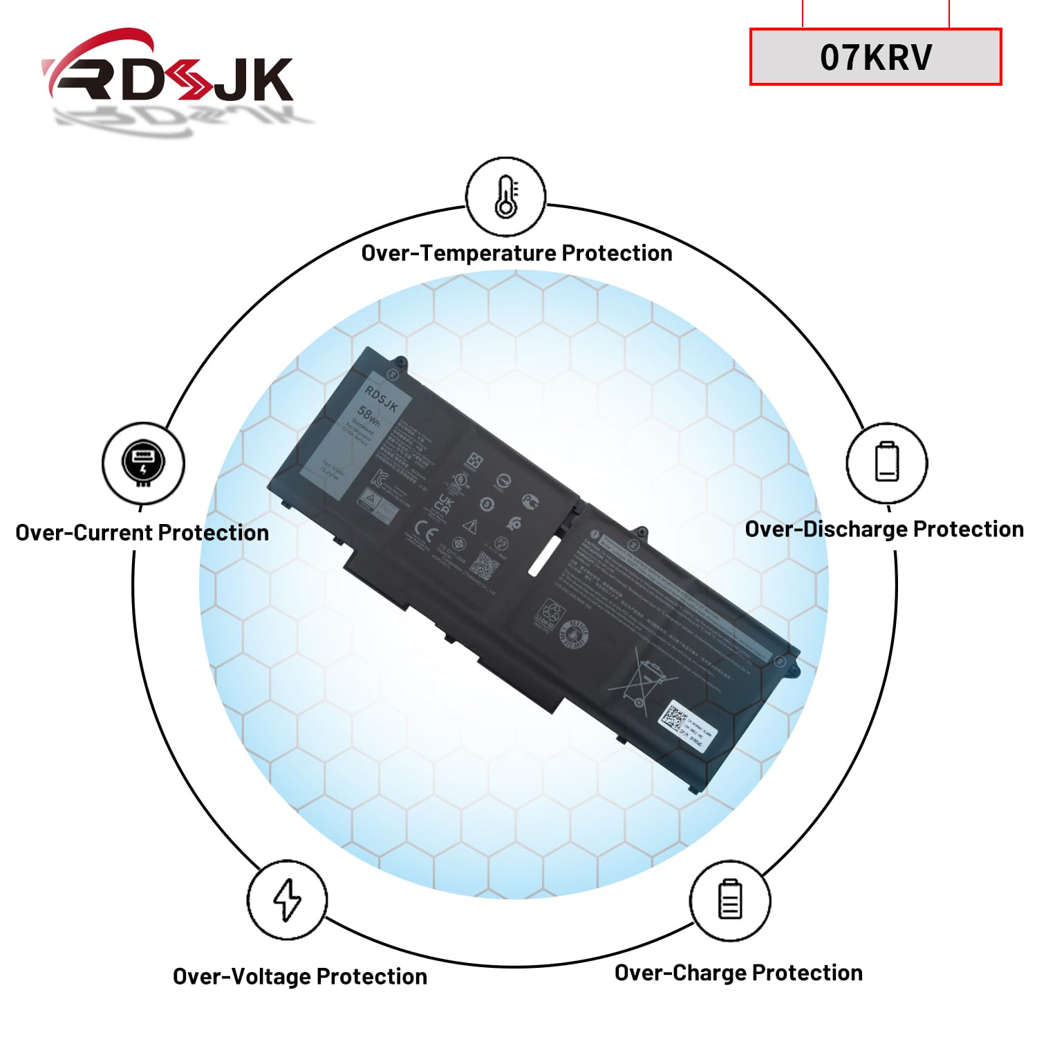 Amazon.com: 07KRV H4PVC Laptop Battery for Dell Latitude 5330 5430