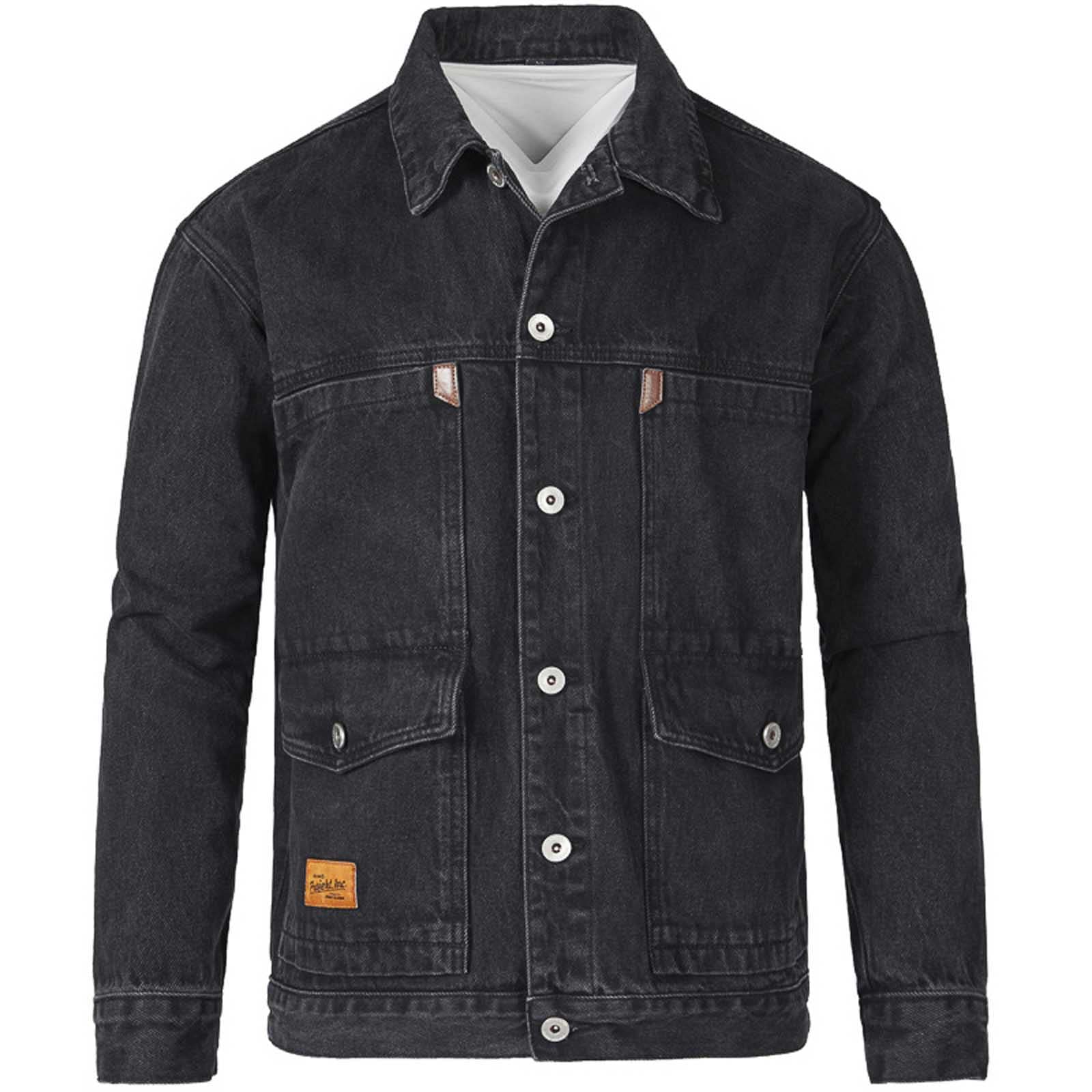 NUSGEAR 2022 Chaqueta de vaquera Hombre Moda Casual Capa de los Hombres Invierno otoño Abrigo de mezclilla Top Mens Suelto Chaqueta Cardigan caliente múltiples bolsillos sudadera outwear