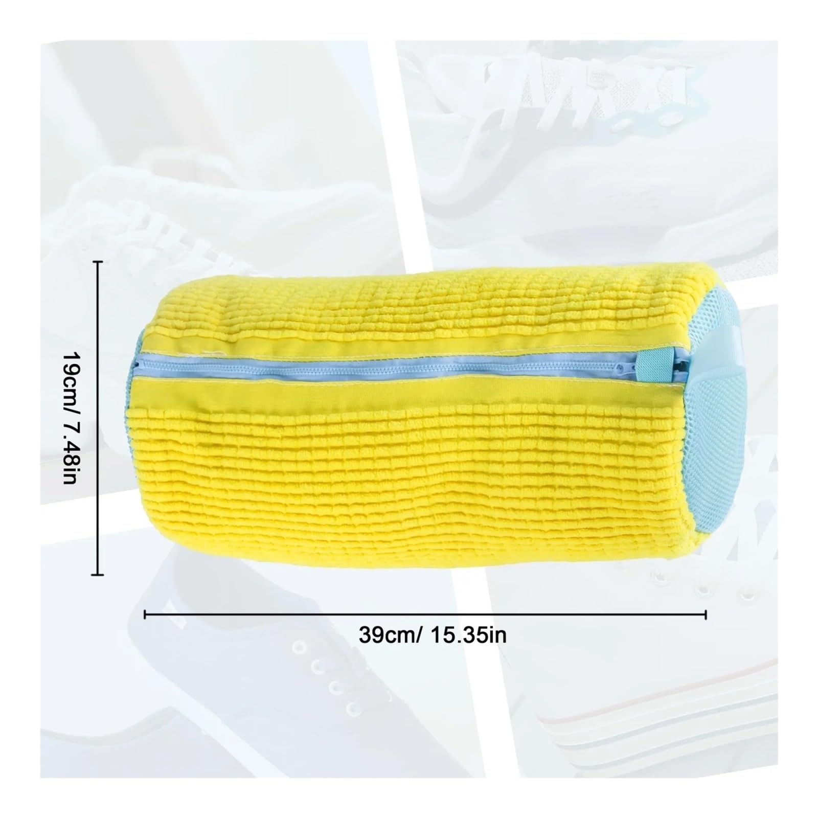 1/2 Stücke For Waschmaschine Trockner Wiederverwendbare Schuh Reinigung Tasche Mesh Schuh Wäsche Tasche Mit Zipper Waschbar Sneaker Waschmaschine Trockner Tasche(Gray 2pcs)