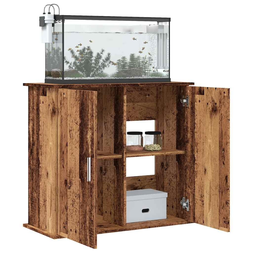 vidaXL Aquariumständer Altholz-Optik 81x36x73 cm Holzwerkstoff, Aquarienschrank, Aquarienunterschrank, Aquarienständer, Aquariumunterschrank
