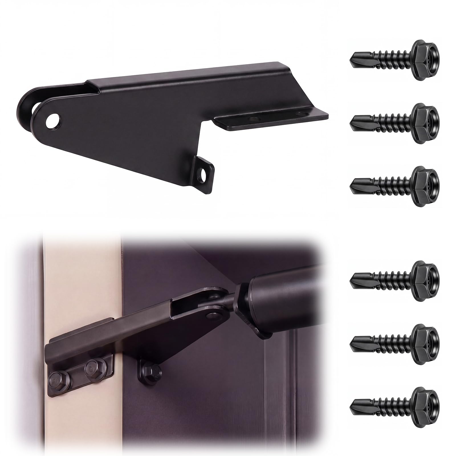 Support de fixation en aluminium pour ferme-porte robuste