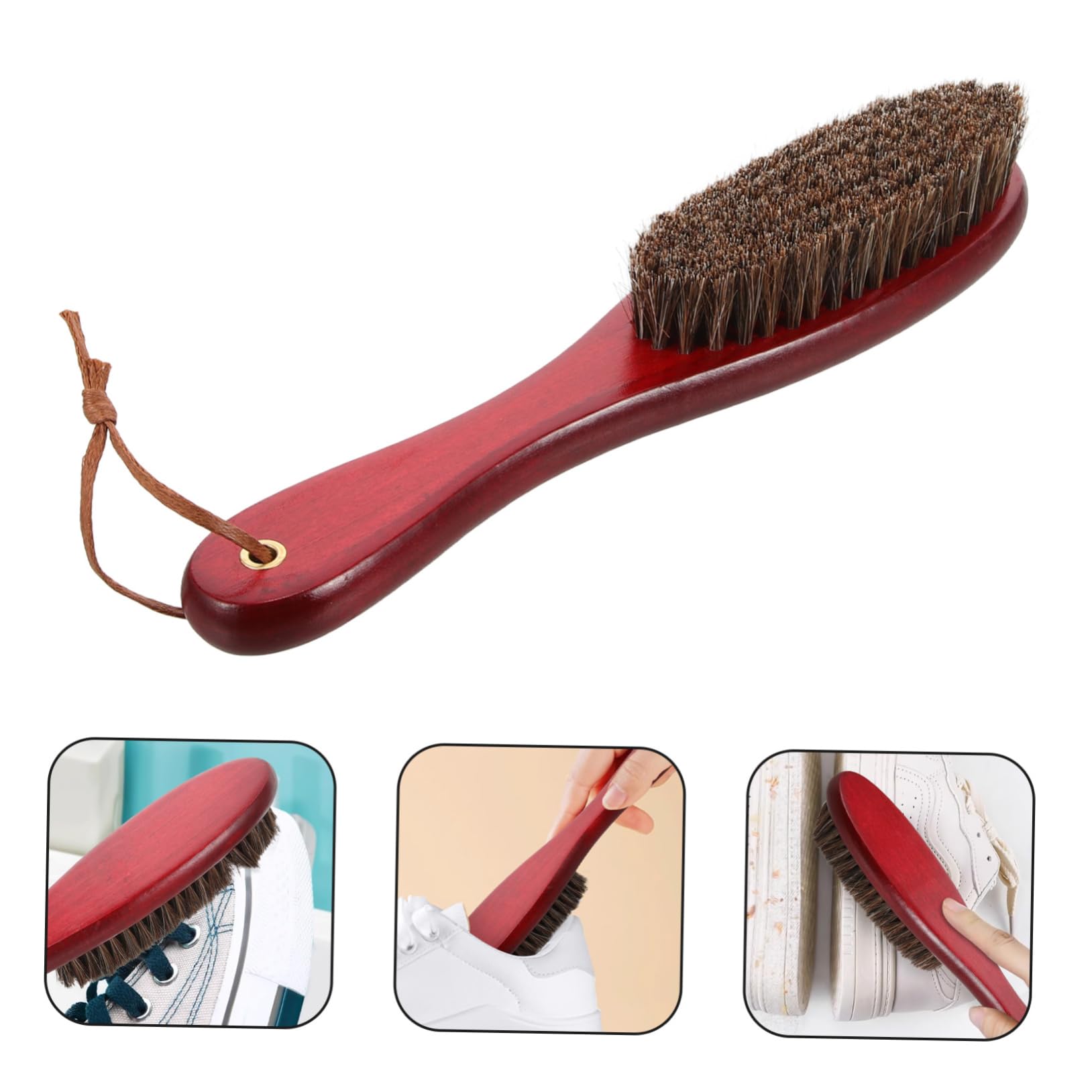 VALICLUD 5piezas Cepillo De Limpieza De Zapatos De Cerdas De Caballo para Ropa y Calzado Cepillo Multiusos De Lavado y Pulido