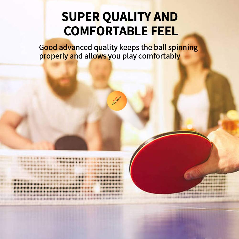 ENG Lot de 100Pcs Ping-Pong Balles de Tennis de Table en résine ABS 40 mm 3 étoiles pour Exercices, Entraînements, Club de Tennis de Table, Amateurs, Adultes et Enfants Jeux