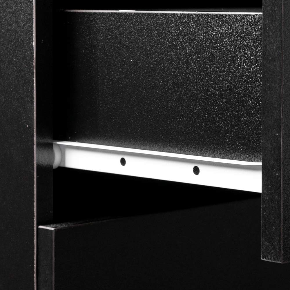 4 Drawer Nightstand, Black Night Stand for Bedroom, Modern 4 Drawer Dresser, Wood Bed Side Table/Night Stand with Drawers for Small Spaces, College Dorm, Kids' Room, Living Room 13" D X 26" W X 29" H