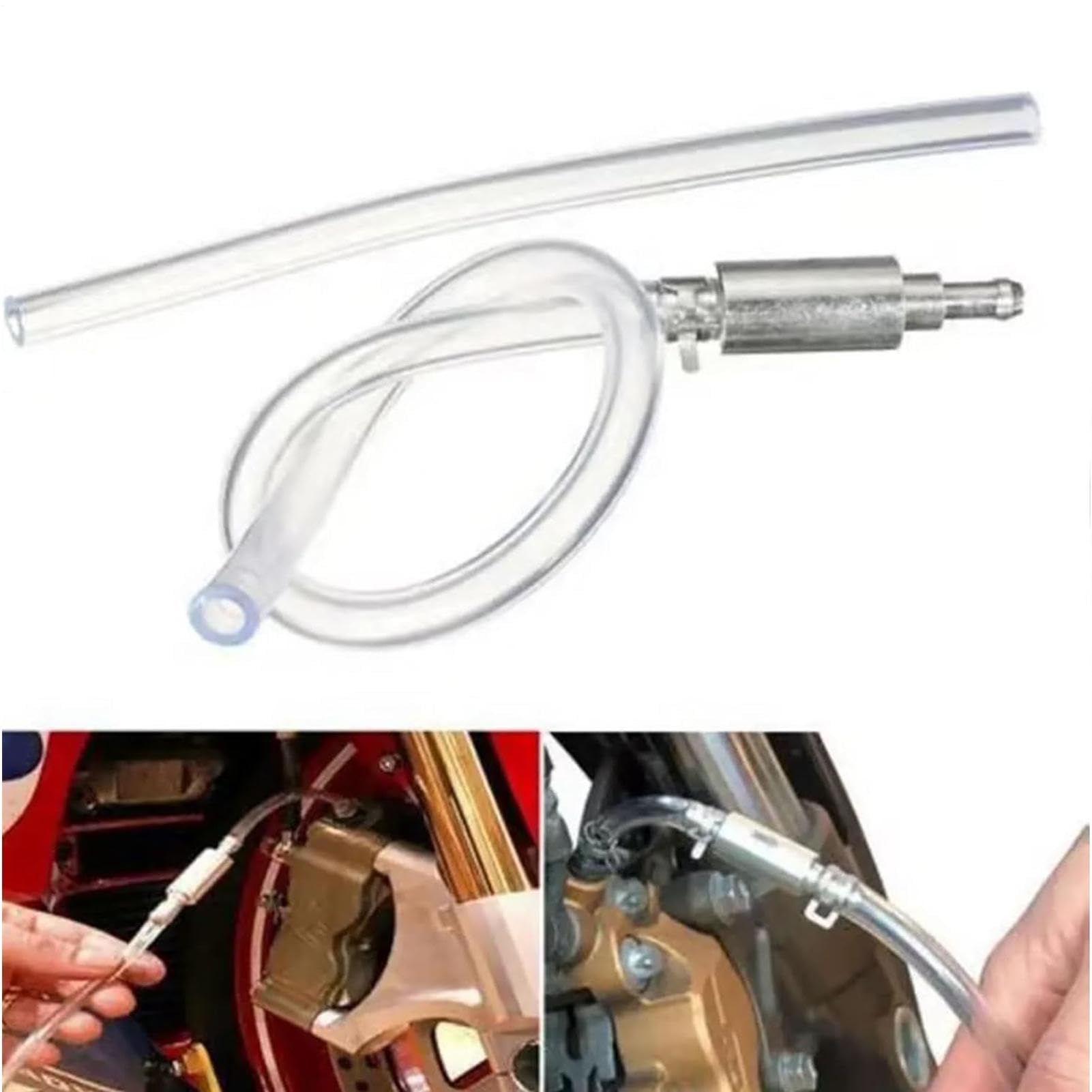 Generico Brake Bleeder Hose - Fluid Bleeding Tube for Motorcycle Car Hydraulic Systems | Clear PVC Line with Way Valve, Leak Resistant Design, Easy Air Removal Tool for Brake Clutch Maintenance