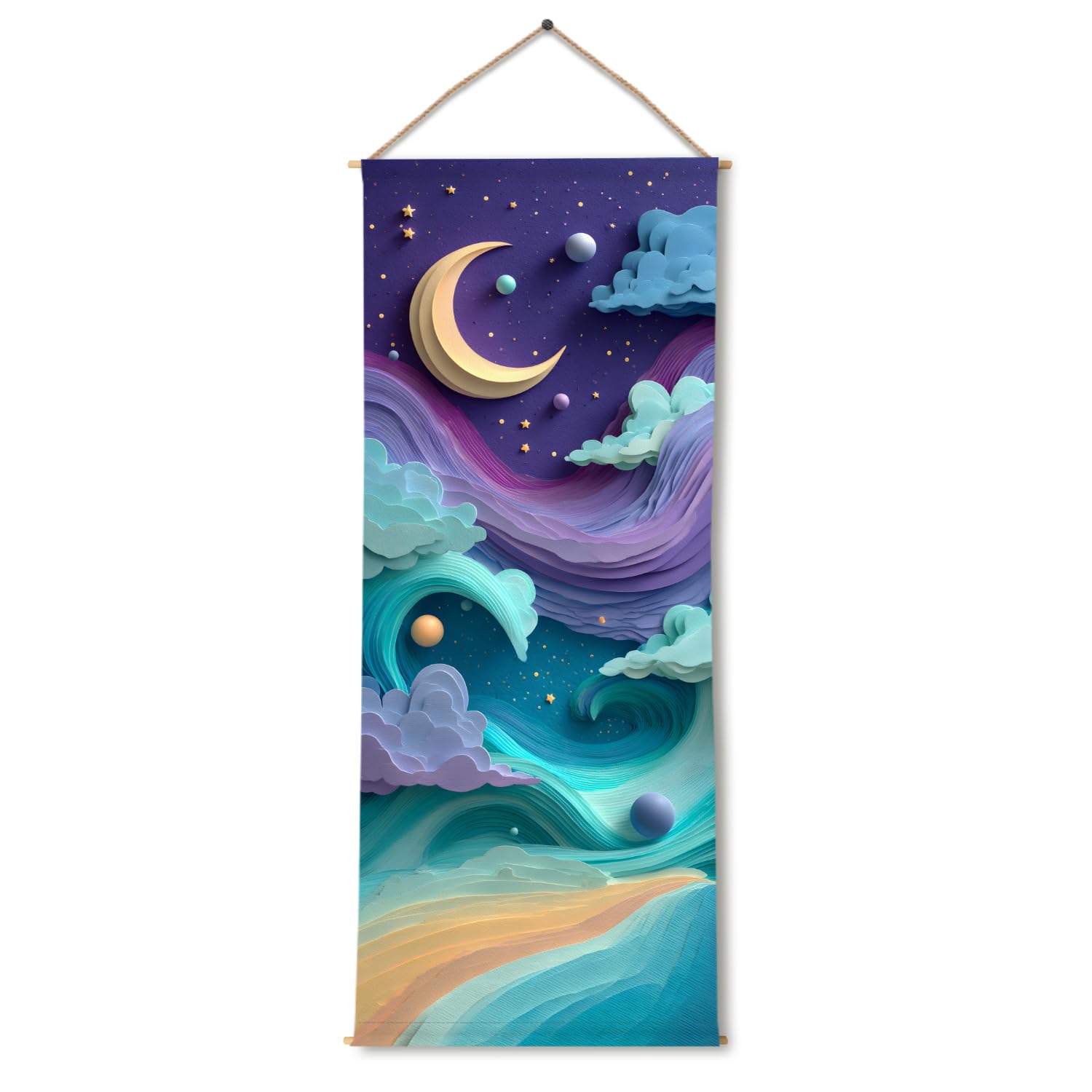 PAPER PLANE DESIGN Kids Wall Hanging Tapestry, Thick fabric, Ready to Hang Wall Décor, Perfect for Kids Room, Size 24 In x 60 In. (DS03) (D)