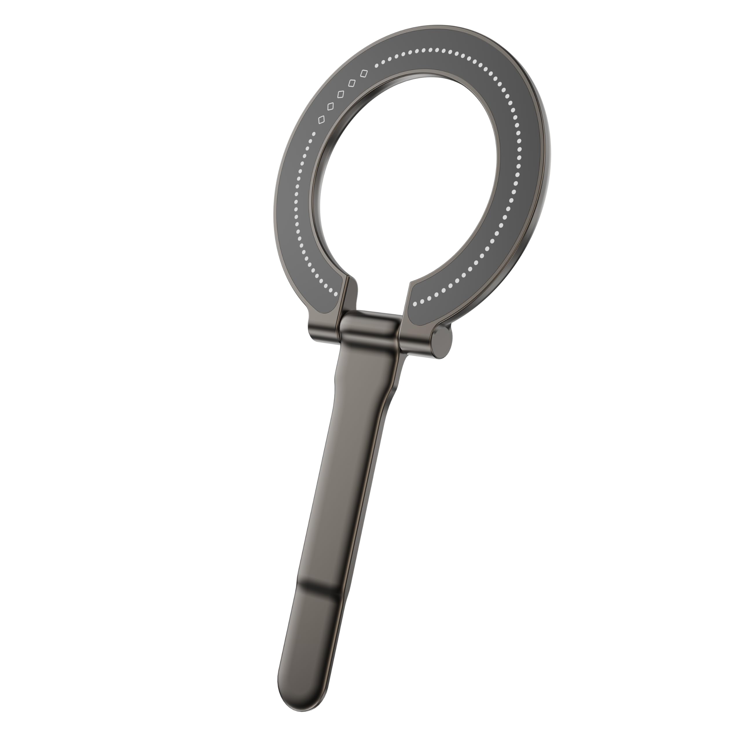 Soporte magnético para teléfono MagSafe, soporte plegable ajustable con imán fuerte, soporte de escritorio de metal, soporte magnético para herramientas con clip para cinturón, soporte de teléfono