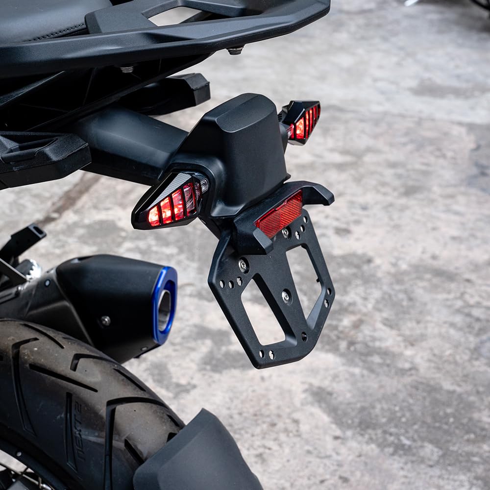 Para R1300GS R1250GS GS 1300 Aventura S1000R S1000RR S1000XR R1300R R1300RS R 1250 R RS Motocicleta CNC Flasher trasero Protección de la luz R 1300 GS R RS Accesorios S 1000 R XR RR (Negro)