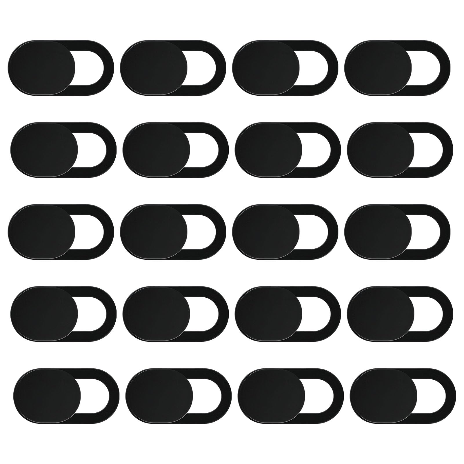 20 Pezzi Copri Webcam, Copertura Webcam Cover Slider Copri Fotocamera Webcam PC Portatile Accessori per Laptop, PC, Tablet, Smartphone, MacBook Protezione Privacy Nero