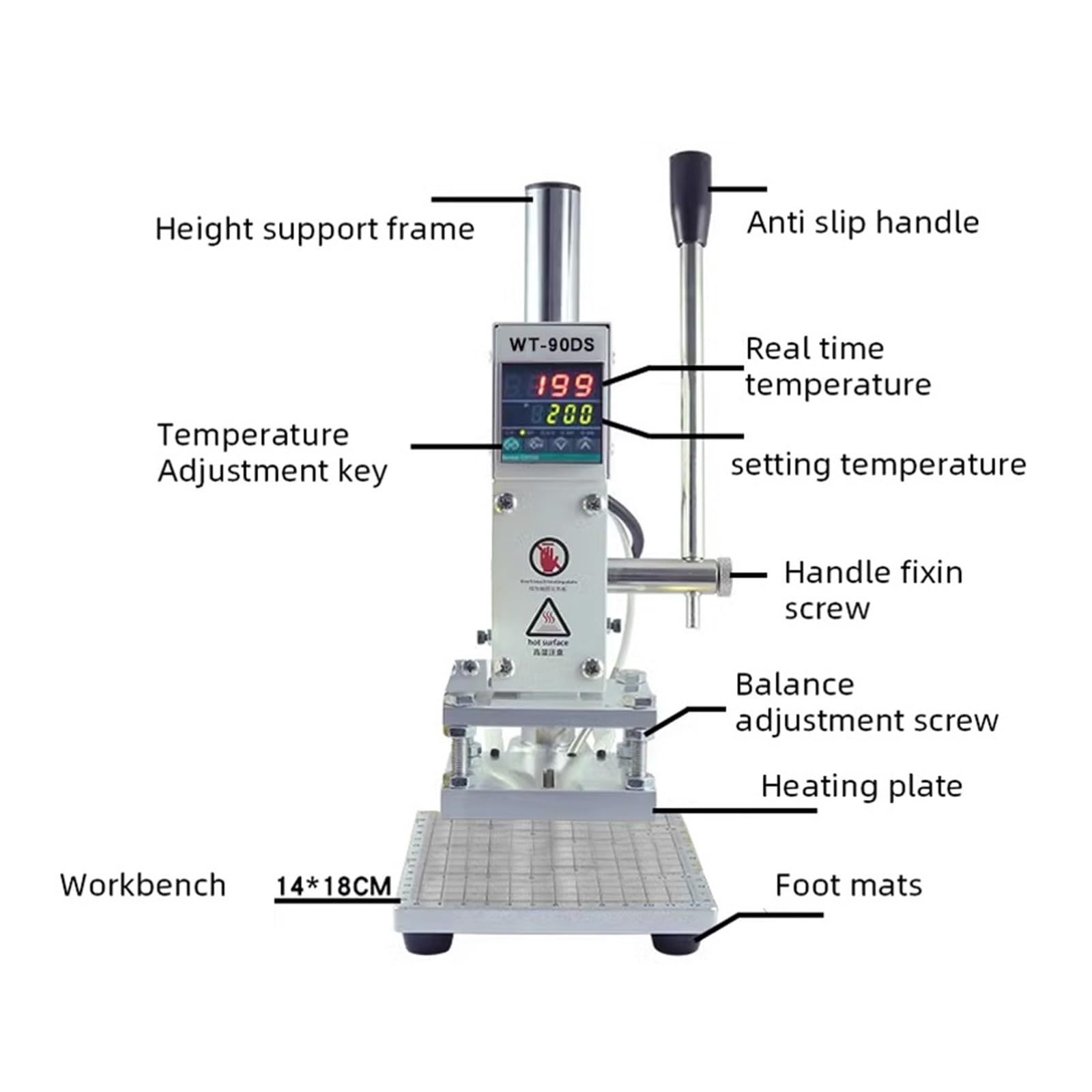 Amazon | ヒートプレス機 WT-90DS 手動ホット箔押し機、PVC レザー紙