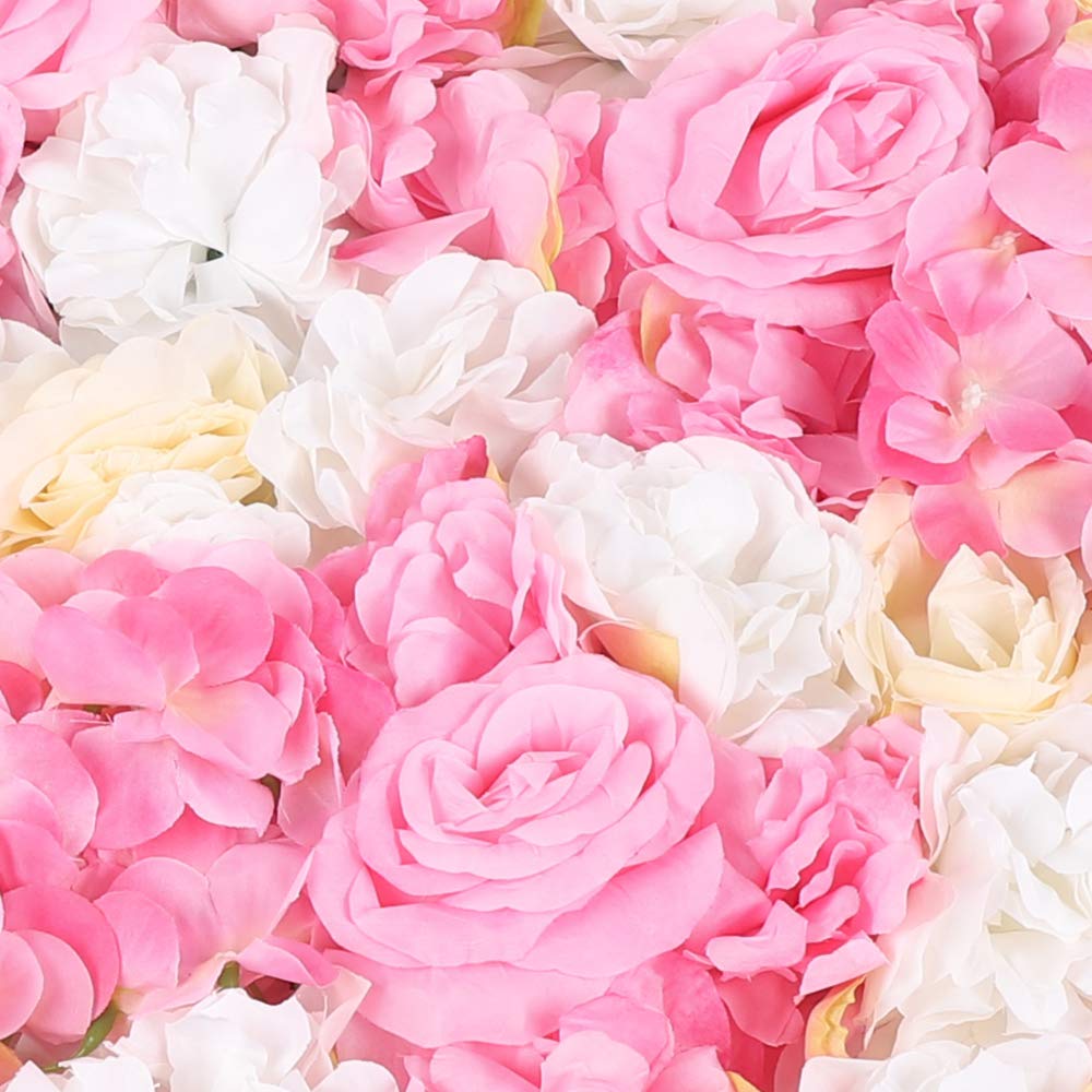 12 Stück Künstliche Blumenwand Hochzeit Blumen Paneele 40x60cm | Seidenstoff, Wandpaneele, Wanddeko Blumen, für Hochzeit, Valentinstag, Zuhause,Hintergrunddekoration