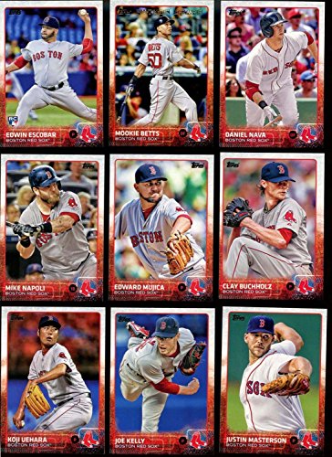 Boston-Red-Sox-2015-Topps-MLB-Baseball-Regular-Issue-Complete-Mint-25-Card-Team-Set-Dustin-Pedroia-David-Ortiz-Rusney-Castillo-Rookie-Plus