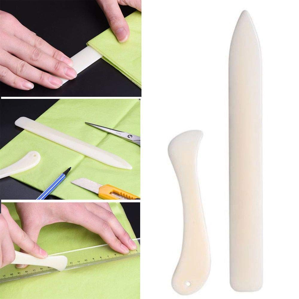 Froiny 2pcs de Cuero del Arte Herramientas de la Carpeta para la puntuación de Cuero Plegable hendido Bordes de Papel Hecho a Mano de Costura Herramientas Accesorios