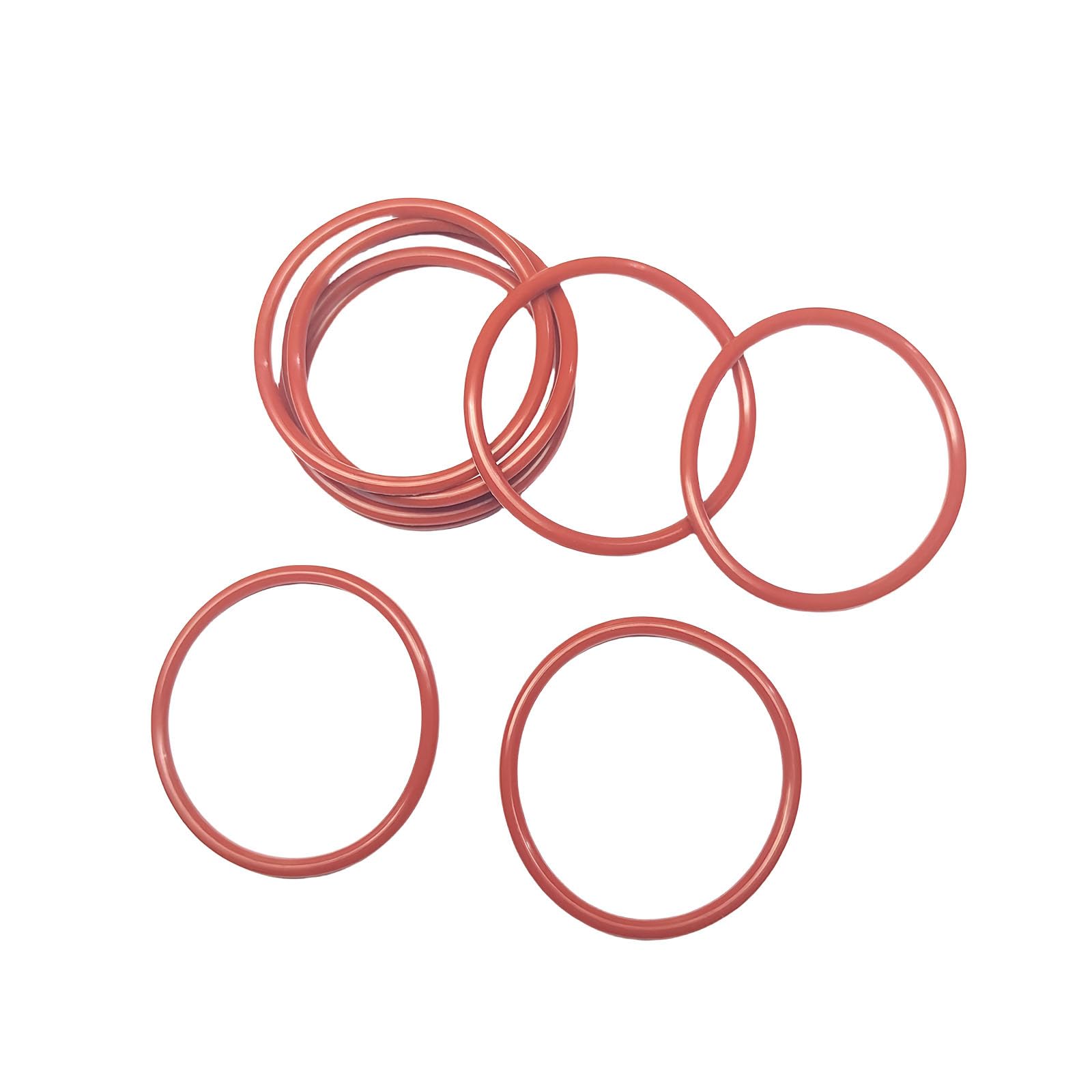 MACHSWON 30 Pcs Silicone O-Rings Gasket Rings Seal Grommets Gasket 120mm OD 113mm ID 3.5mm Width Silicone Washer Round Sealing Ring Red - Image 2