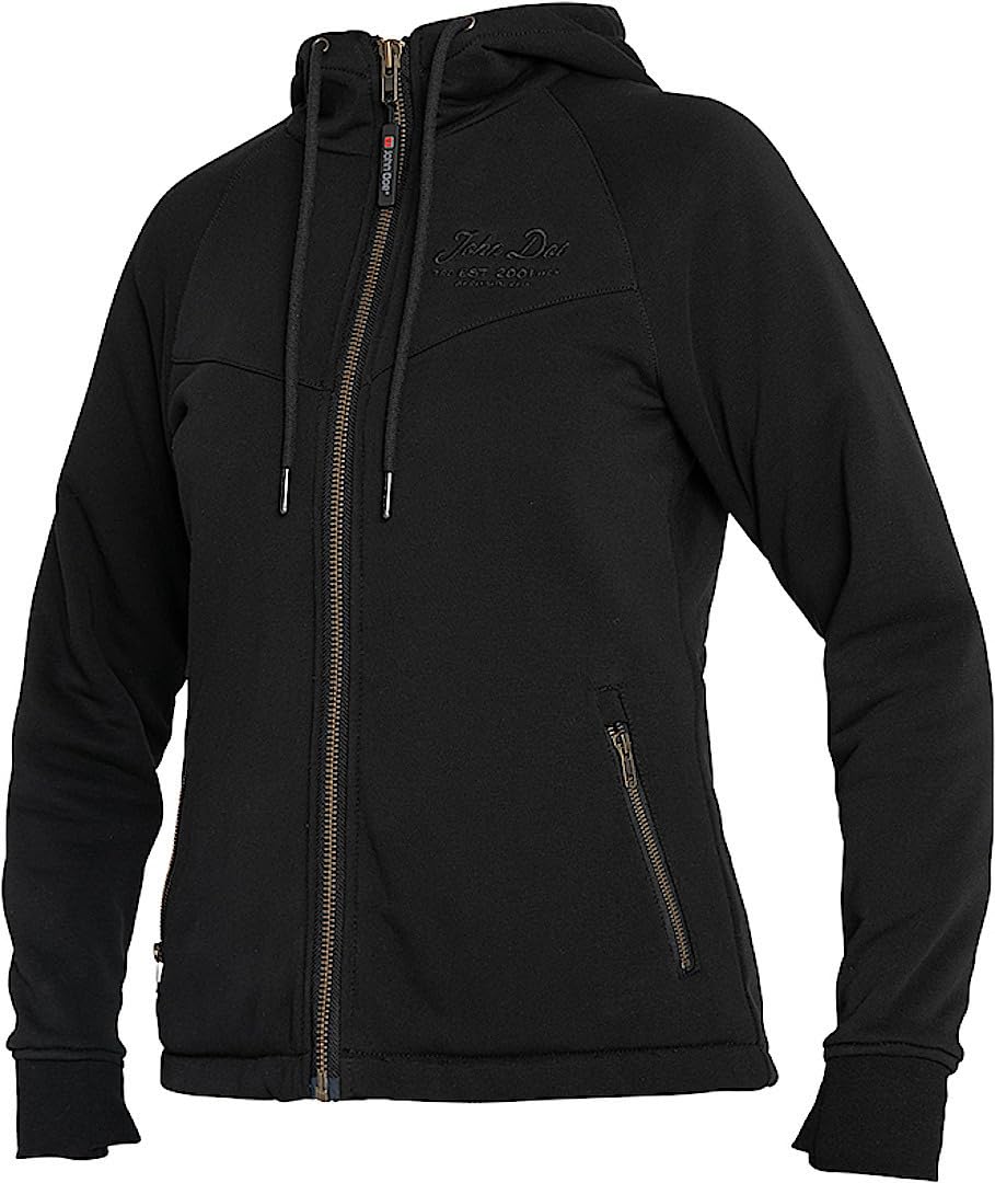 John Doe XTM 2.0 Damska bluza z kapturem na zamek błyskawiczny, czarny, XL