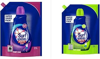 Surf Excel Front Load Matic Liquid Detergent Pouch - 2 L & Surf Excel Top Load Matic Liquid Detergent Pouch - 2 L