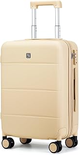 Suitcase Luggage, 24'' Checked-in Luggage with Spinner Wheels & TSA Lock, Lightweight Hardside Travel Suitcase Luggage Case(Cuba Sand)