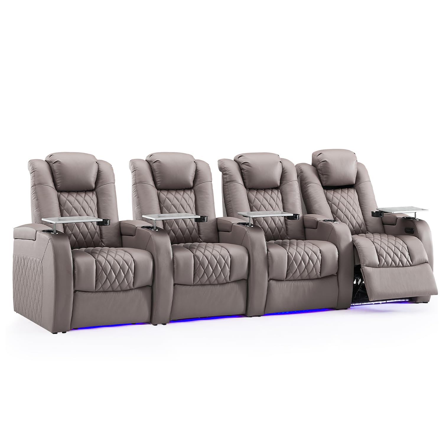 Weilianda Home Theater Seating, Top Grain Leather Movie Theater Chair
