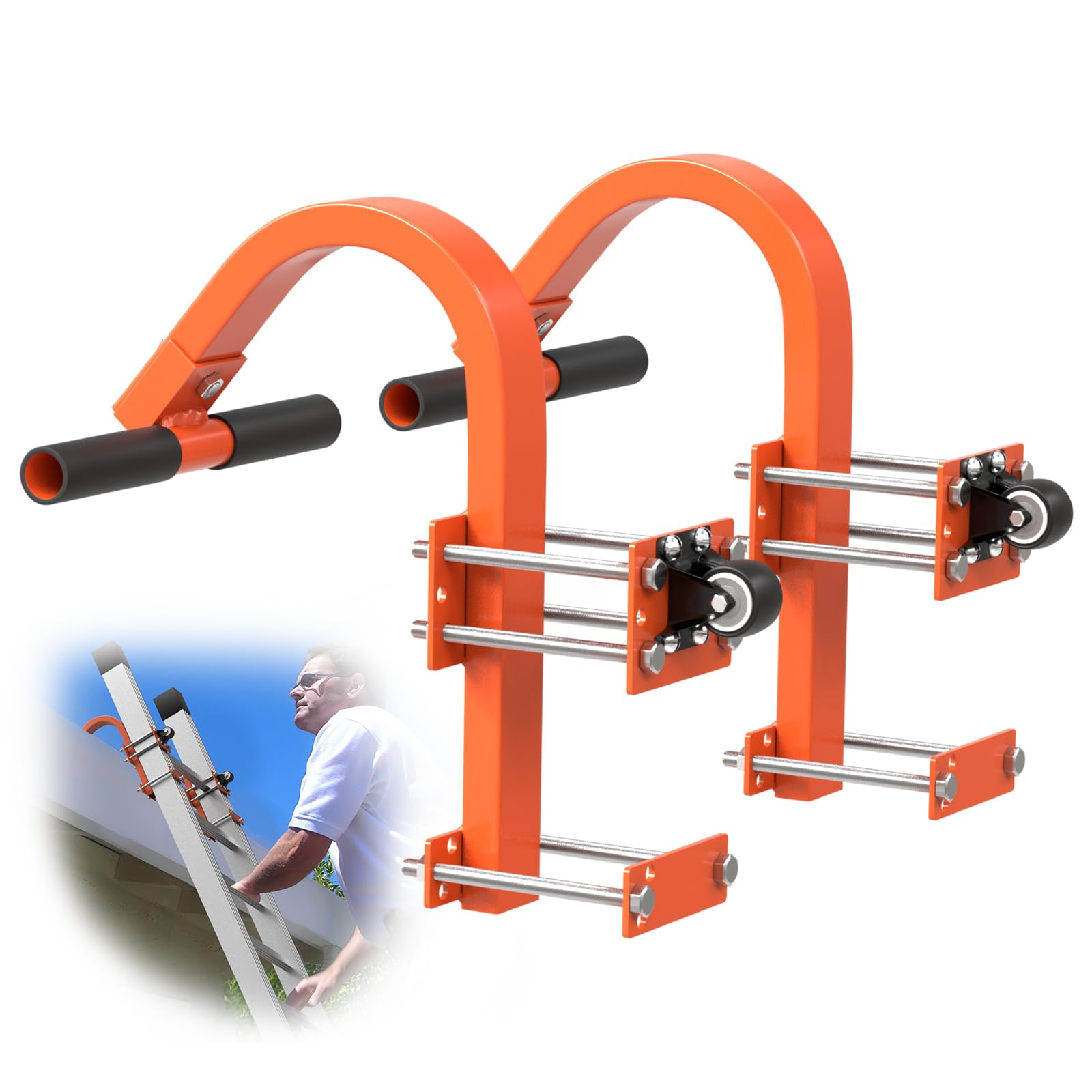 Leiterstabilisator für Dach, Orange, 2 Stück