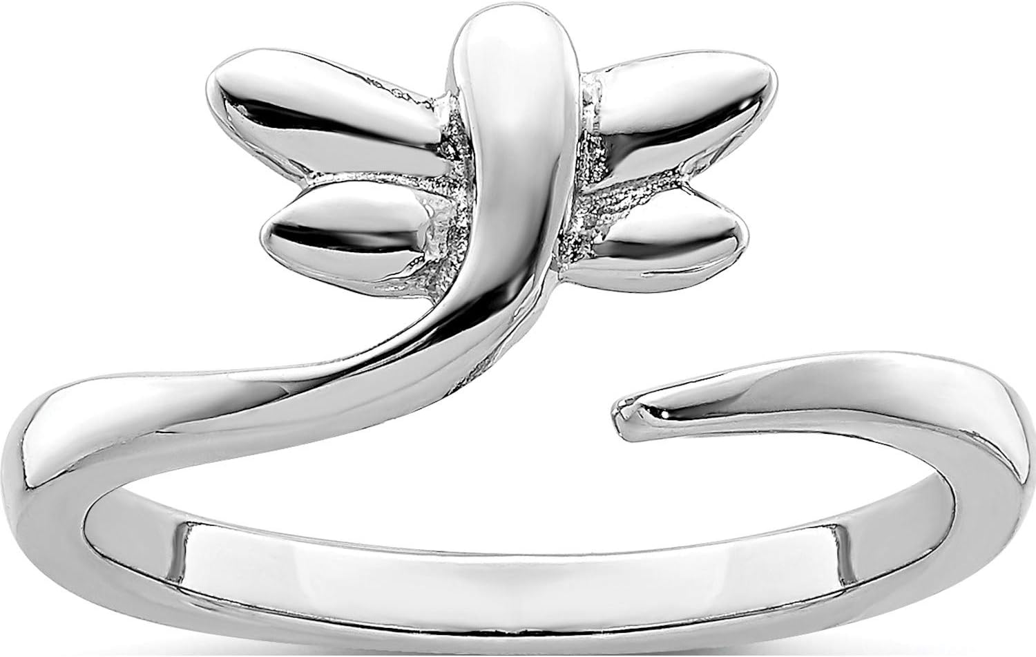 Sterling Silver Rhodium-Plated Dragonfly Toe Ring - Jewelry By Sweet Pea