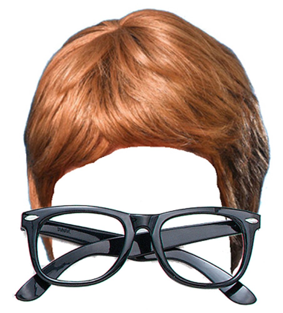 Austin Powers 2 Piece Fancy Dress Kit: Wig & Glasses