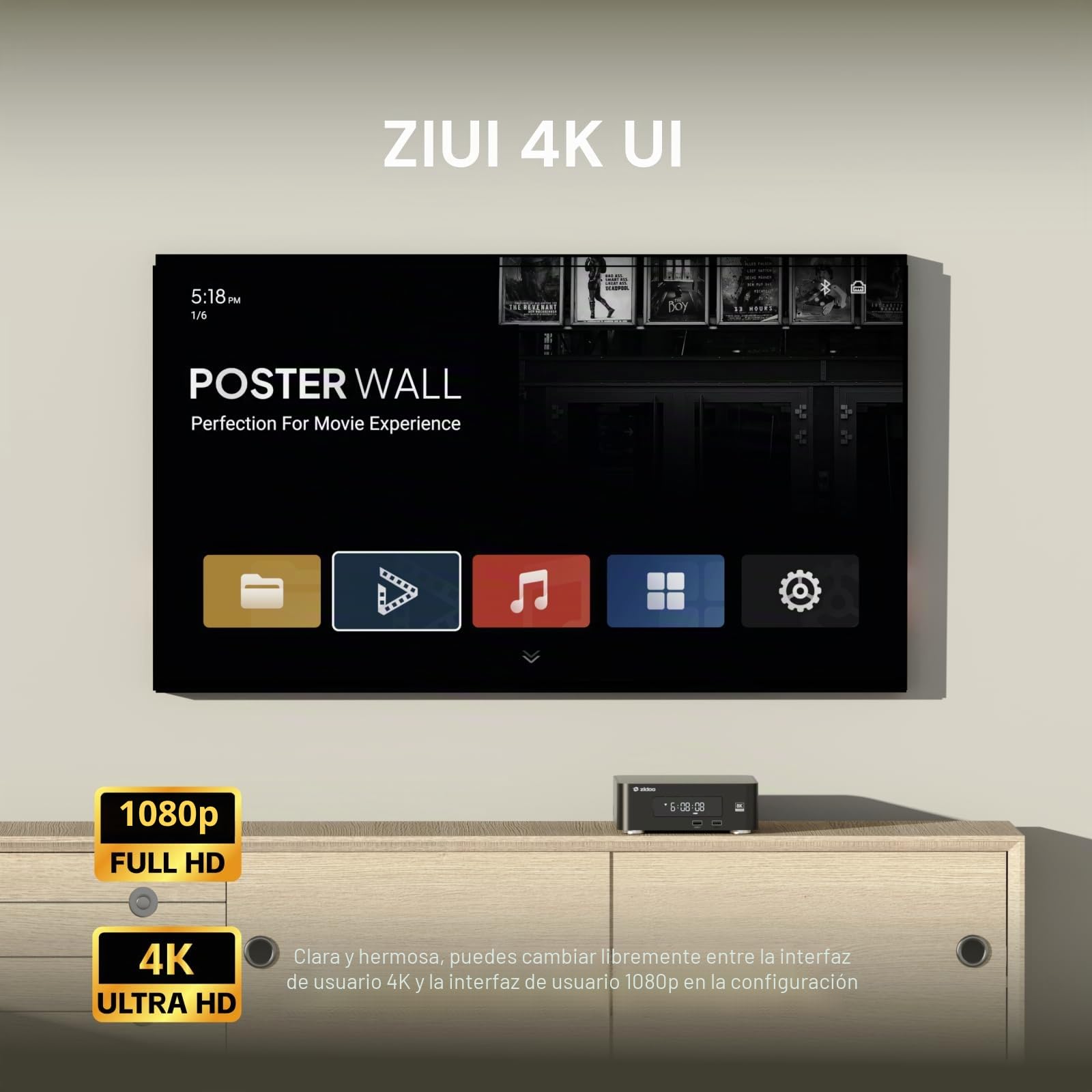 zidoo Z30 PRO-8K Reproductor multimedia Amlogic S928X-K Procesador 6G+64G,DV, HDR10+ Set parte superior Box,Android 11, BDMV/ISO,Bahía HDD