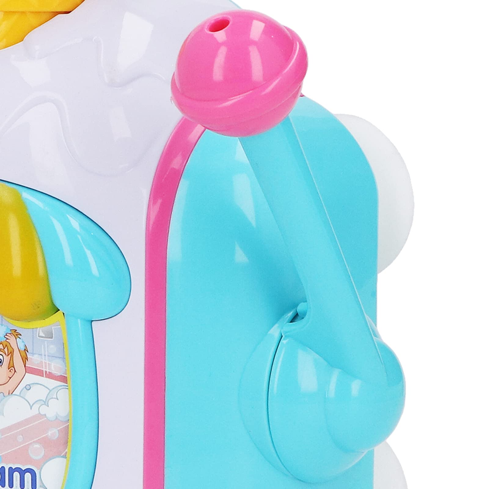 Macchina per bolle di sapone a forma di gelato Schiuma durevole Macchina per bolle di aspirazione per il bagno Bagno 23x23x8 cm Plastica blu