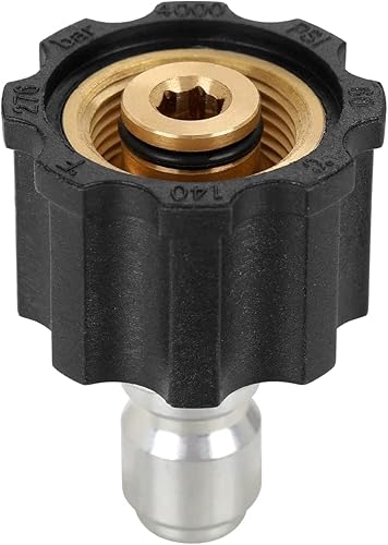 Yamatic Adaptador para lavadora a presión, hembra M22 a enchufe de conexión rápida de 3/8 pulgadas, acoplador de arandela eléctrica, conector rápido