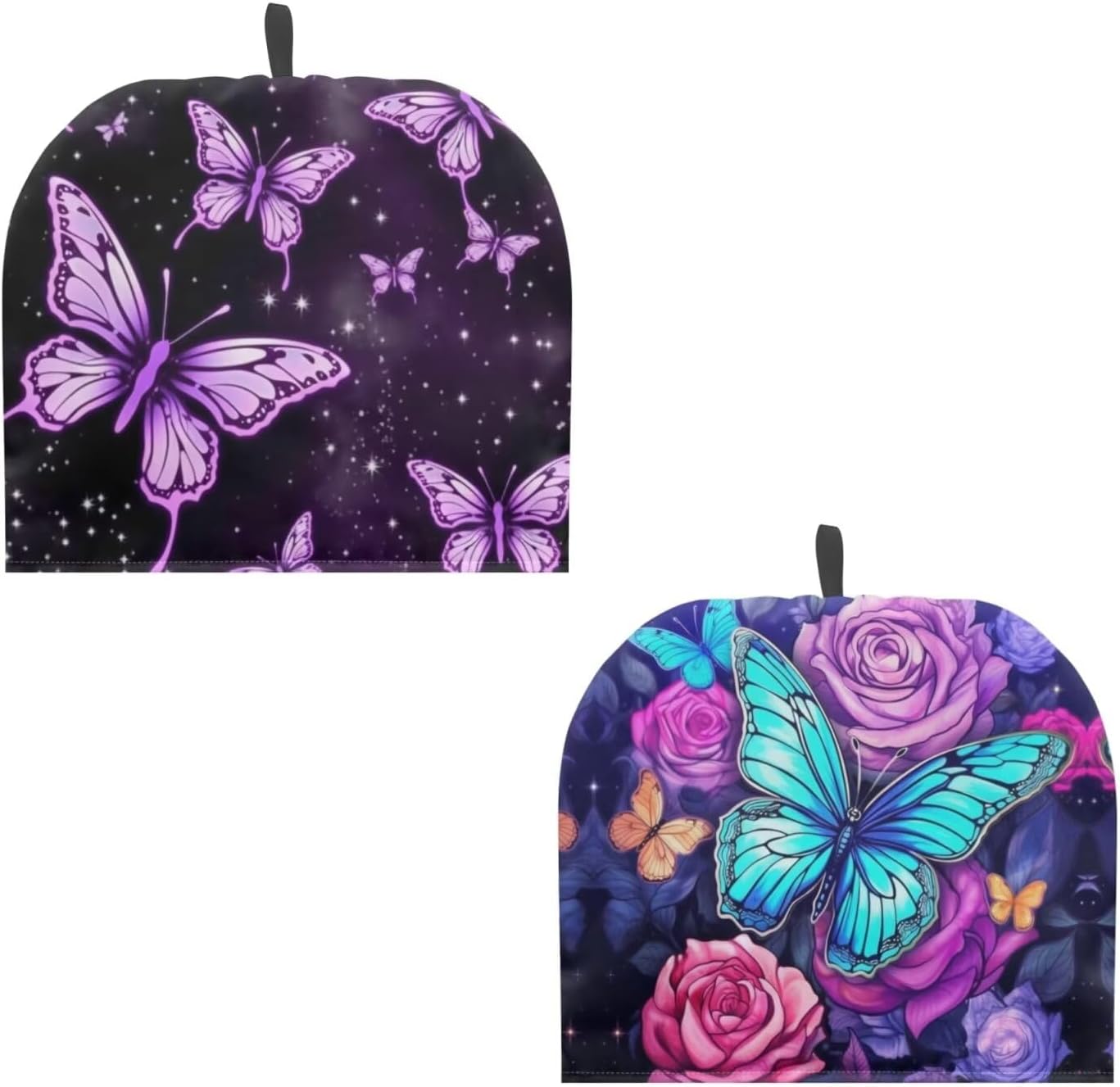 ZOUTAIRONG Butterfly and Roses Teapot Cozy Keep Tea Warm Insulation Teapot Cozies Tea Pot Cover Kitchen Accessory for Hounsewife Gift Tea Pot Cover Dust Proof Portable Kettle Cover